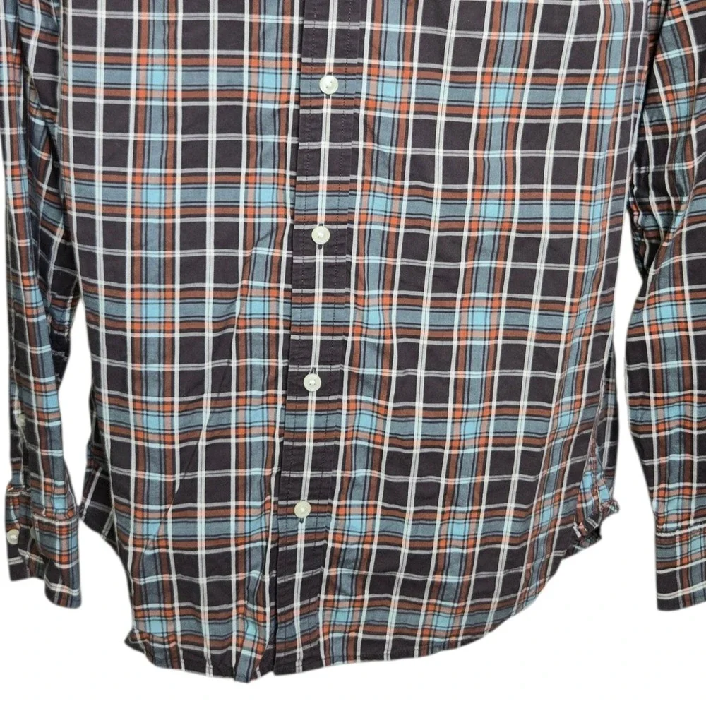 Banana Republic Mens Preppy Plaid Shirt Size M Office Career Button Down‎ Cotton